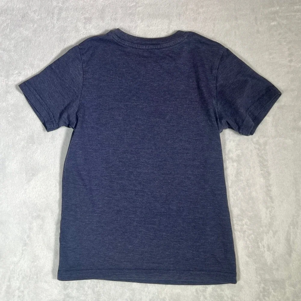 Marvel Captain America Shield T-Shirt Kids Small Blue Short Sleeve‎ Graphic Tee